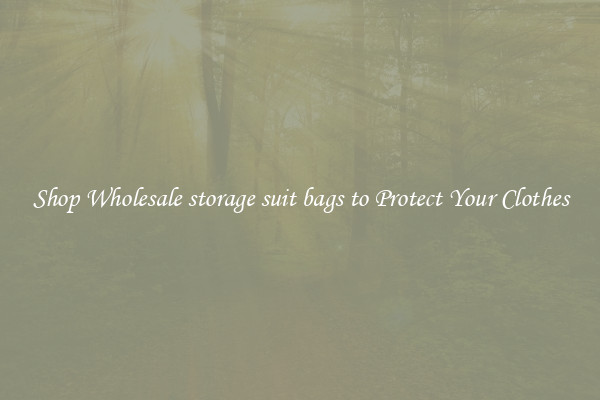 Shop Wholesale storage suit bags to Protect Your Clothes