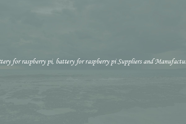 battery for raspberry pi, battery for raspberry pi Suppliers and Manufacturers