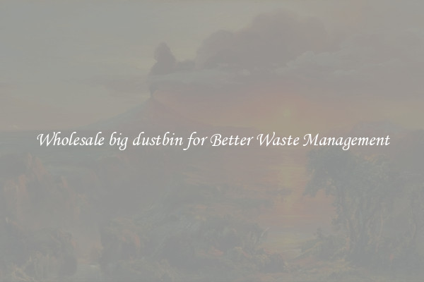 Wholesale big dustbin for Better Waste Management