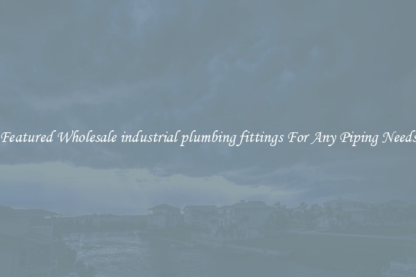 Featured Wholesale industrial plumbing fittings For Any Piping Needs