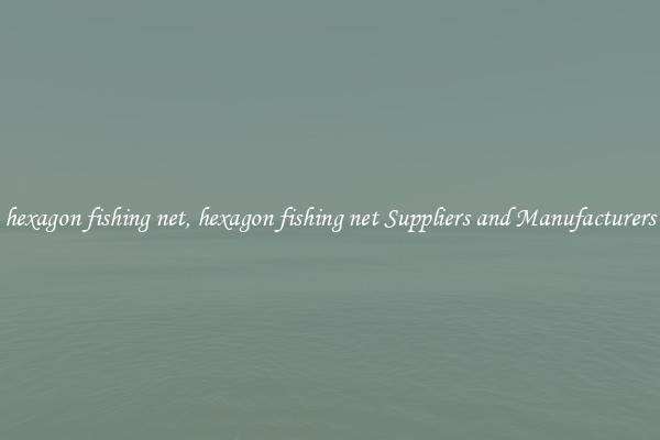hexagon fishing net, hexagon fishing net Suppliers and Manufacturers