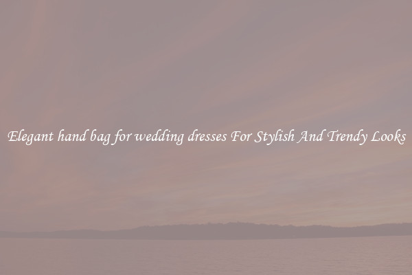 Elegant hand bag for wedding dresses For Stylish And Trendy Looks